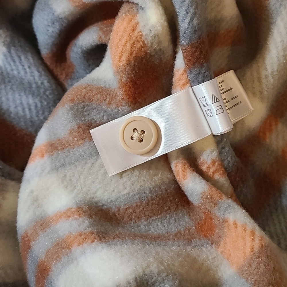 Three Dots Womens Tan Corduroy Chic Lined Button-Up Cord Jacket EUC Large - Picture 5 of 12